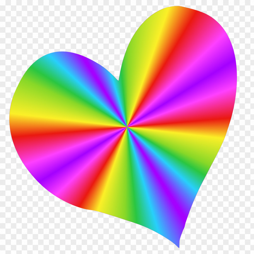 CD Rainbow Love Hearts Color PNG