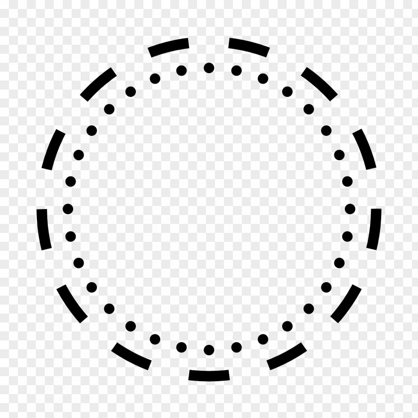 Dotted Line Circle PNG