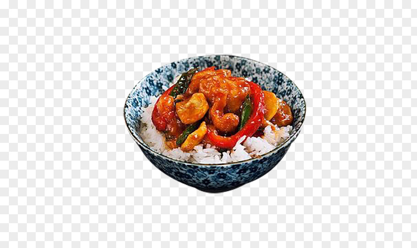 Kung Pao Chicken Rice Bowl Asian Cuisine Chinese Dish Food PNG