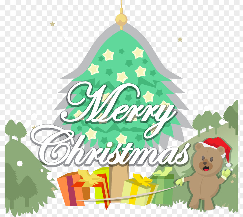 Lovely Christmas Tree Vector Material Vecteur PNG