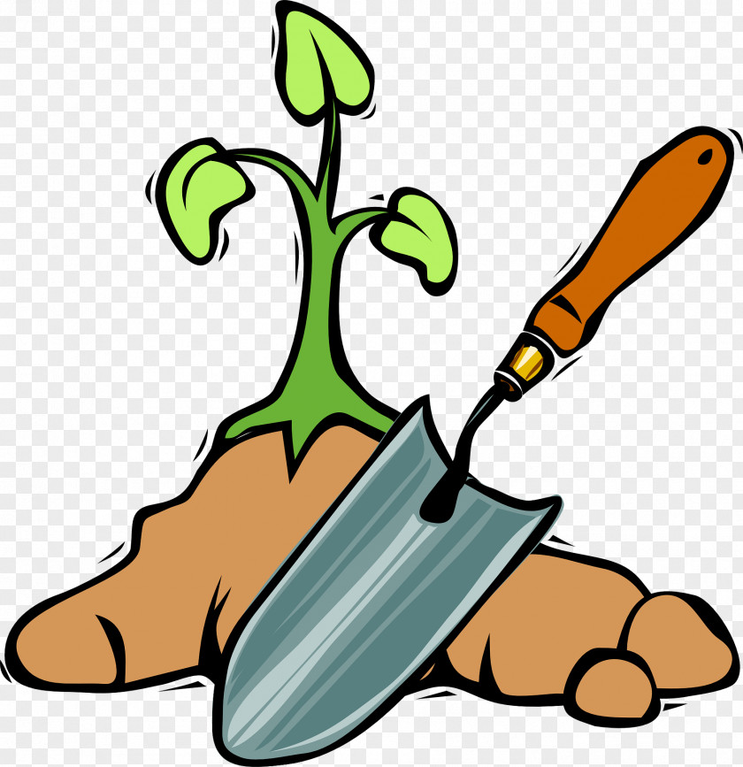 Shovel And Trees Spade Garden Tool Clip Art PNG
