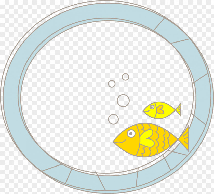 Small Fish Border Circle Area Pattern PNG