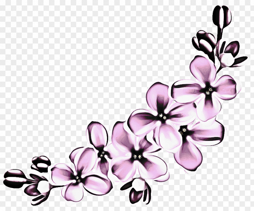 Wildflower Violet Pink Flower Cartoon PNG