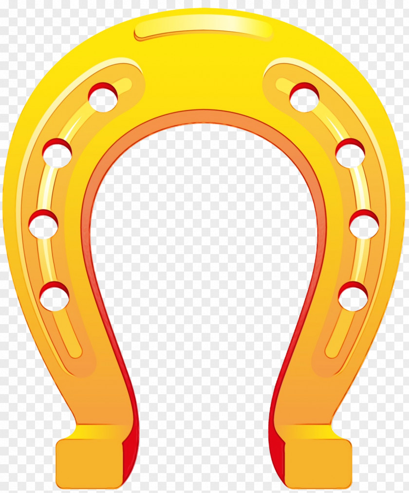 Yellow Horseshoe Horse Supplies Games Font PNG