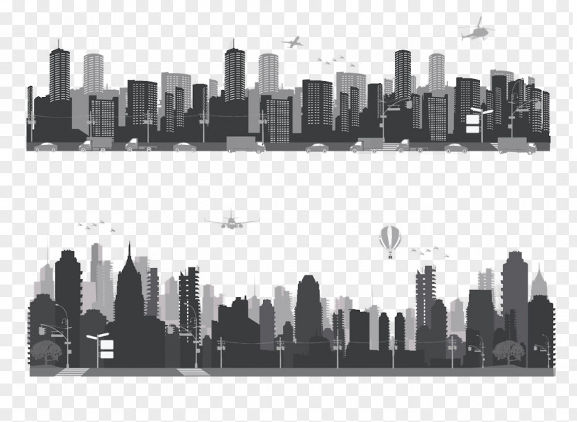 City Silhouette Architectural Engineering Skyline Building PNG