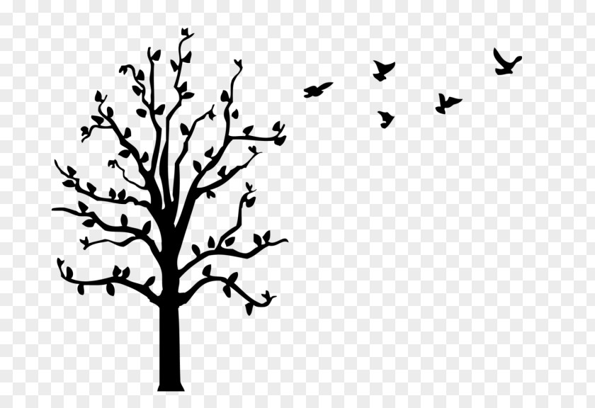 Flock Of Birds Wall Decal Paper Tree Sticker PNG
