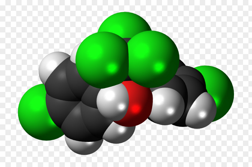 Insecticide Sphere Space-filling Model Dicofol Ball-and-stick PNG