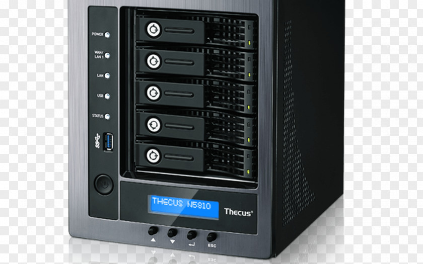 Intel Network Storage Systems Thecus N5810 NAS Desktop Ethernet Lan Black Server Data PNG