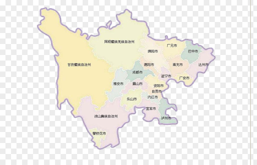 Sichuan Maps And Administrative Division Mianzhu Mianyang Dazhou Chengdu Yibin PNG