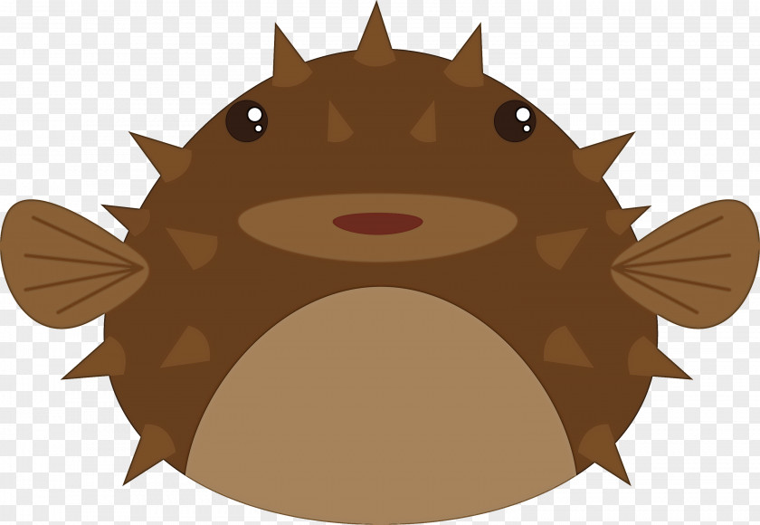 Cartoon Hedgehog Brown Snout Porcupine PNG