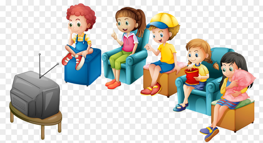Children Watch TV Television Stock Photography Illustration PNG