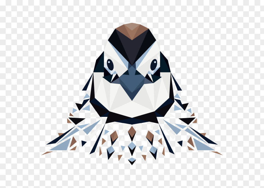 Geometrico Bird Cartoon PNG