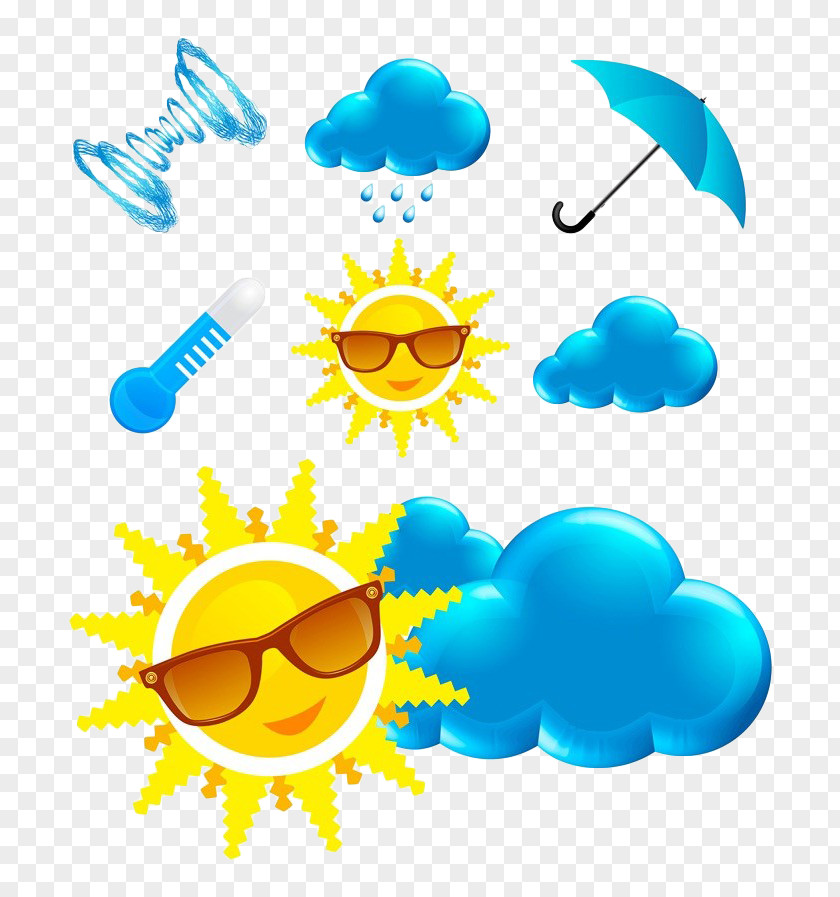 Hand-painted Weather Icon Stock Photography Clip Art PNG