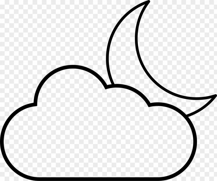 Tolkien Outline Cloud Crescent PNG