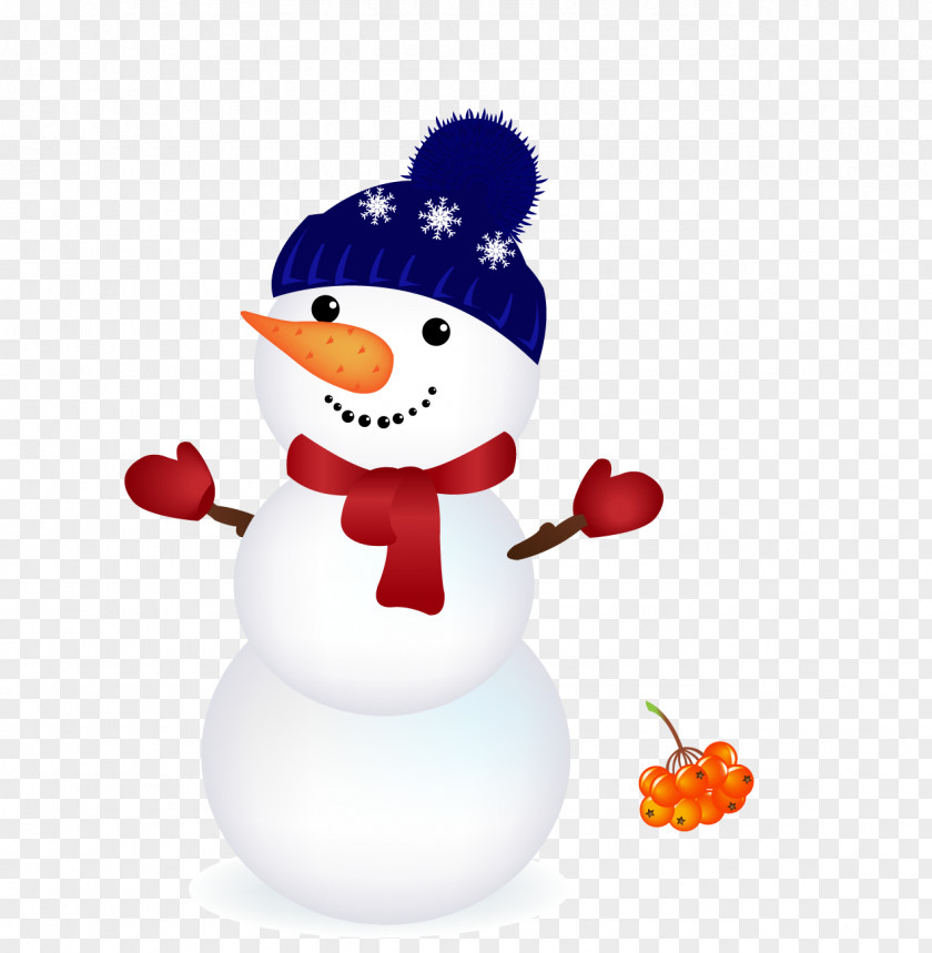 Vector Cute Snowman Wearing A Hat Christmas Royalty-free Clip Art PNG