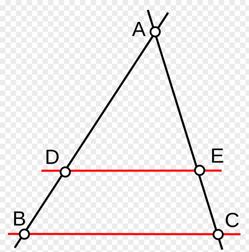 Triangle Intercept Theorem Thales's Parallel PNG