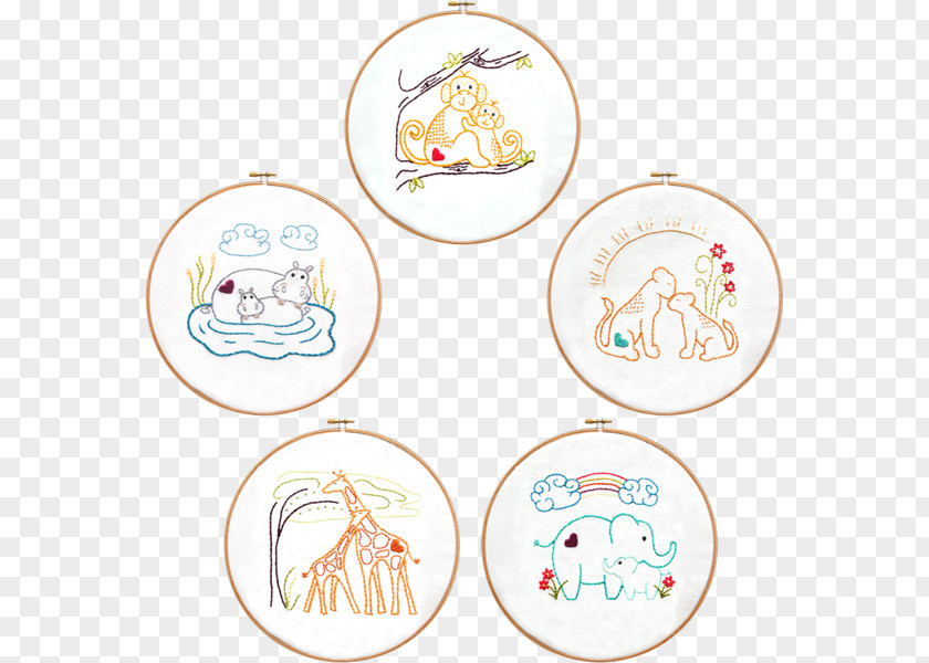 Embroidery-pattern Modern Embroidery Hoop Needlework Pattern PNG