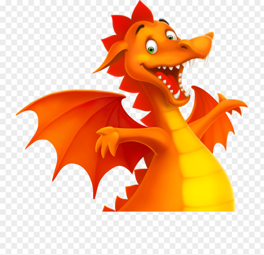 Orange Cartoon Dinosaur Royalty-free Dragon Illustration PNG