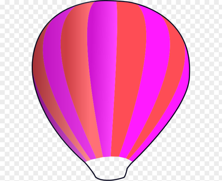 Balloon Hot Air Line Pink M PNG
