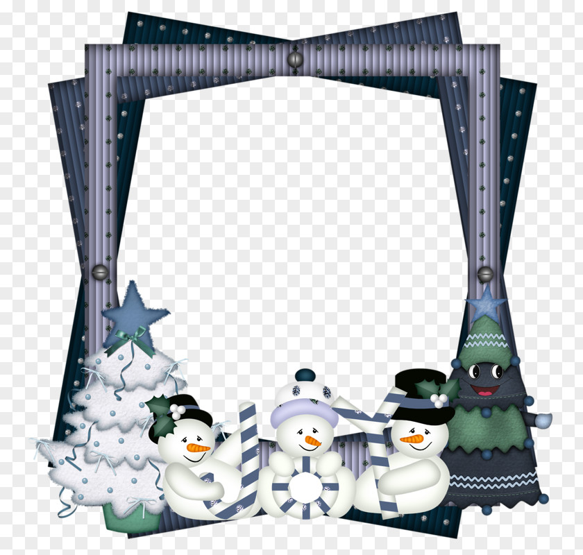 Snowman Frame Christmas Picture PNG