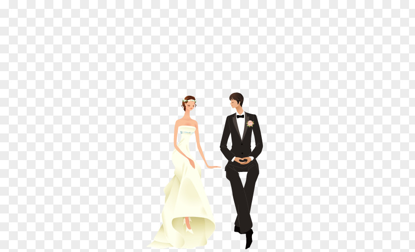 Wedding Bride And Groom Vector Elements Invitation Anniversary Wallpaper PNG