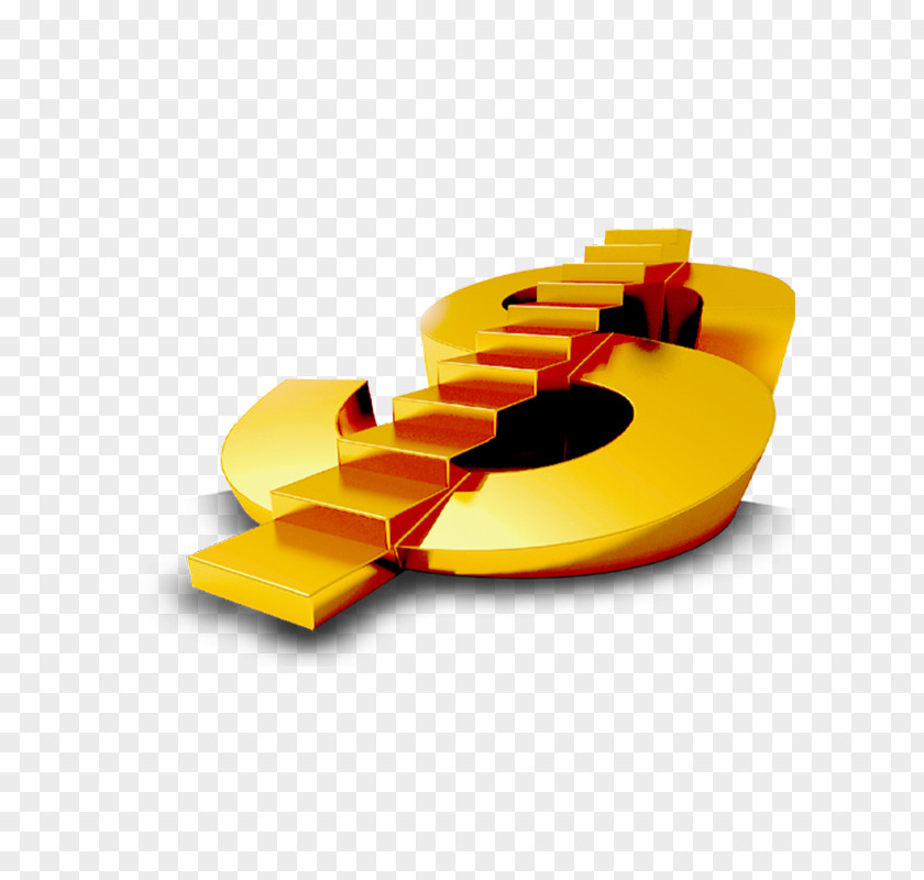 Creative Stereoscopic Dollar Sign Stairs Investment Fund Real Property Asset Management Personal Finance PNG