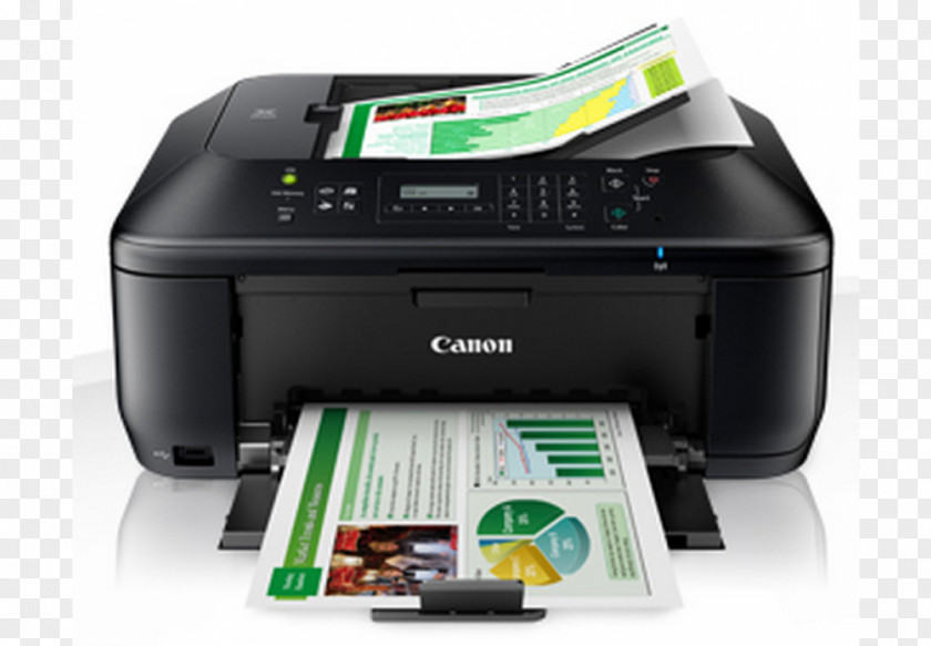 Green Inkjet Multi-function Printer Printing Canon PNG