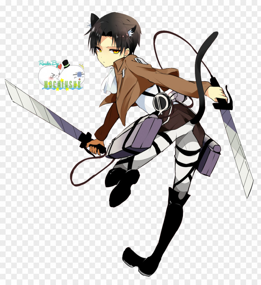 Levi Eren Yeager Strauss & Co. Attack On Titan Cat PNG