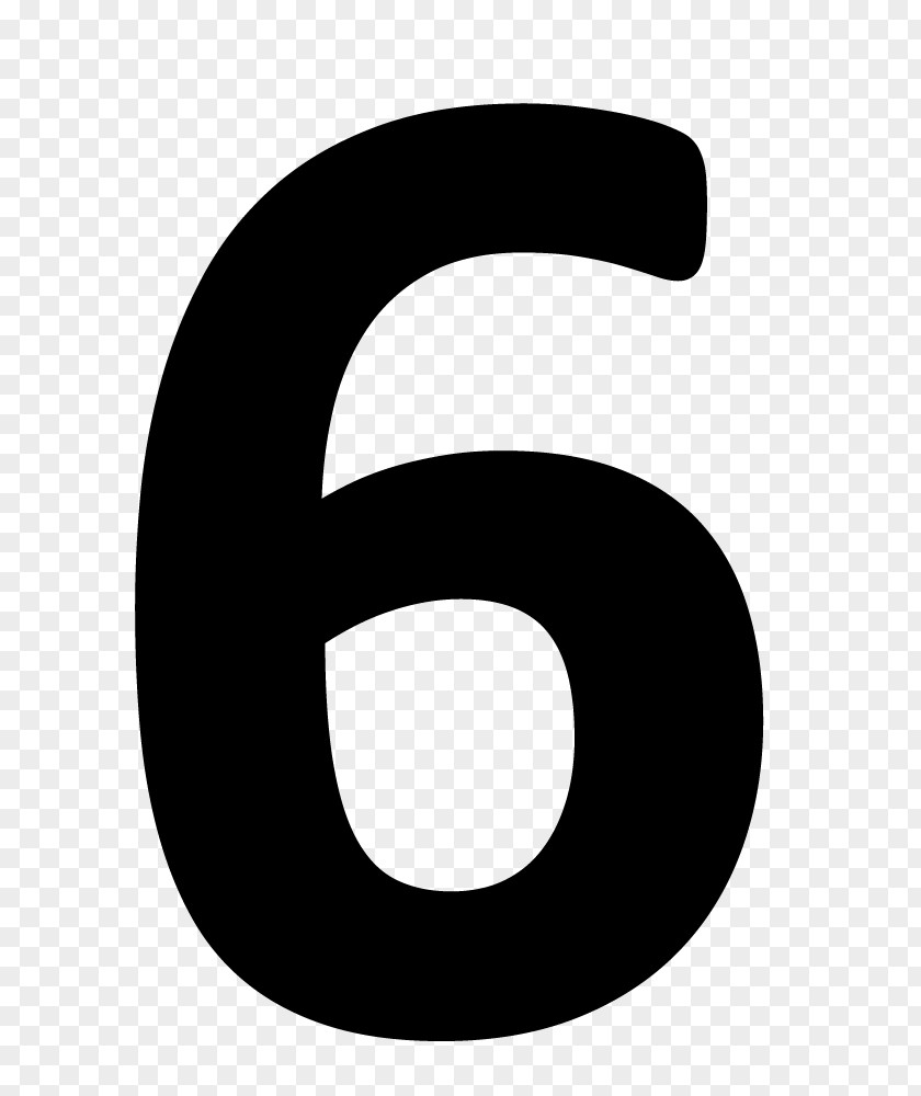 Number 6 Brand Black And White Circle PNG