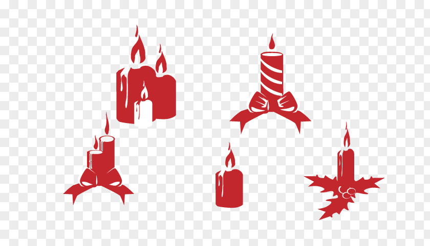 Paper-cut Candles Christmas Tree Papercutting Candle PNG