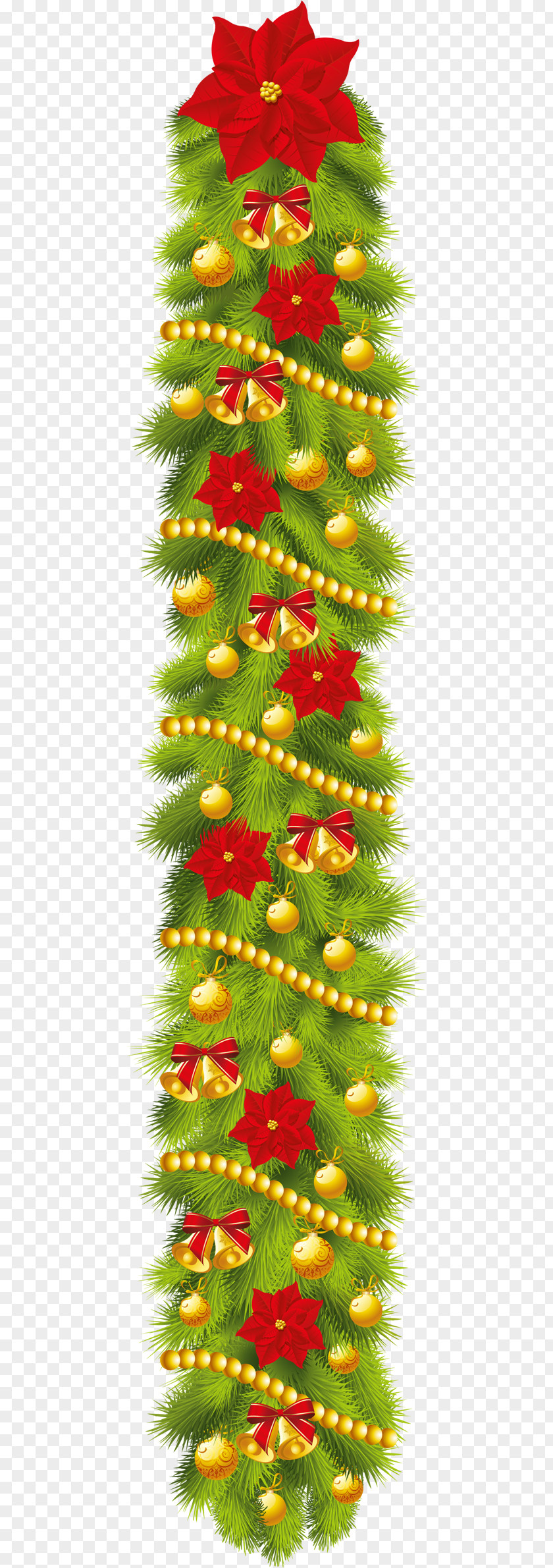 Pine Cone Garland Christmas Ornament Clip Art PNG