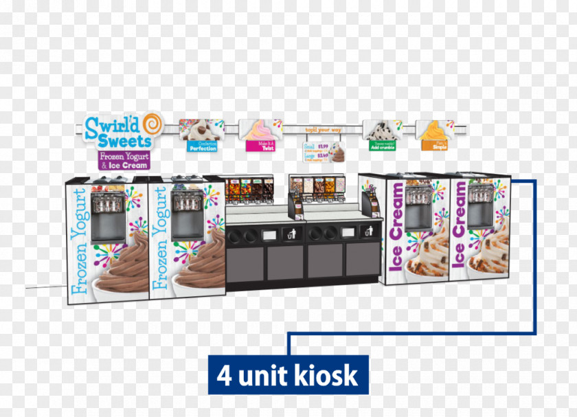 Soft Serve Machine Frozen Yogurt Kiosk PNG