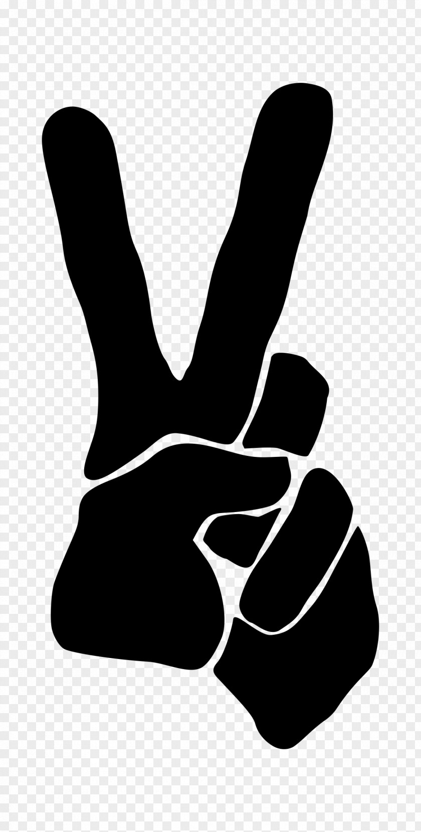 Victory Peace Symbols V Sign Silhouette Clip Art PNG