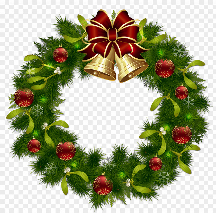 Wreath Christmas Decoration Clip Art PNG