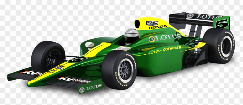 Green Lotus Cosworth Racing Car Indianapolis 500 Motor Speedway 2010 IndyCar Series 2012 Formula One PNG