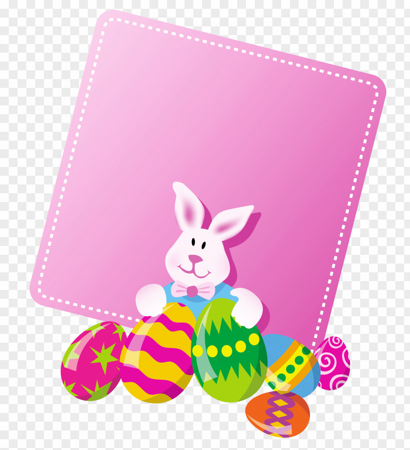 Pink Easter Blank Clipart Picture Bunny Egg Clip Art PNG