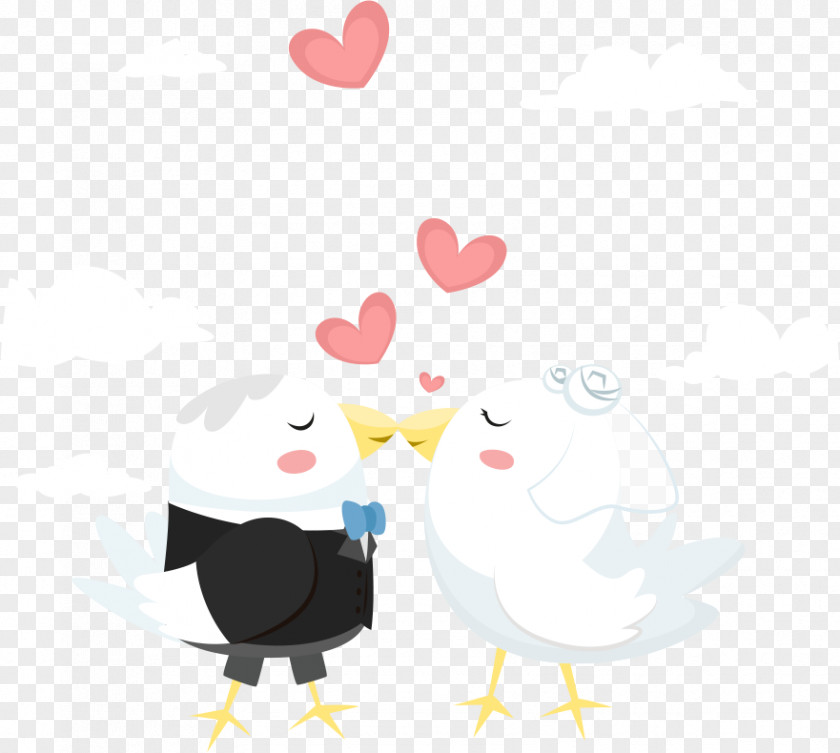 Vector Chick Kiss Lovebird Chicken Clip Art PNG