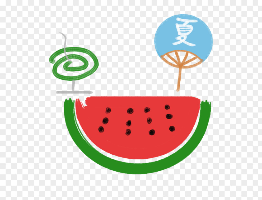 Watermelon Illustration Mosquito Coil Design Summer PNG