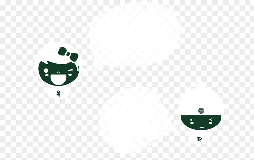 Cartoon Bubbles Brand Green Pattern PNG