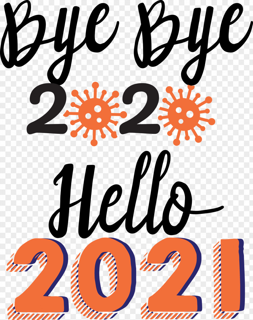 Hello 2021 New Year PNG