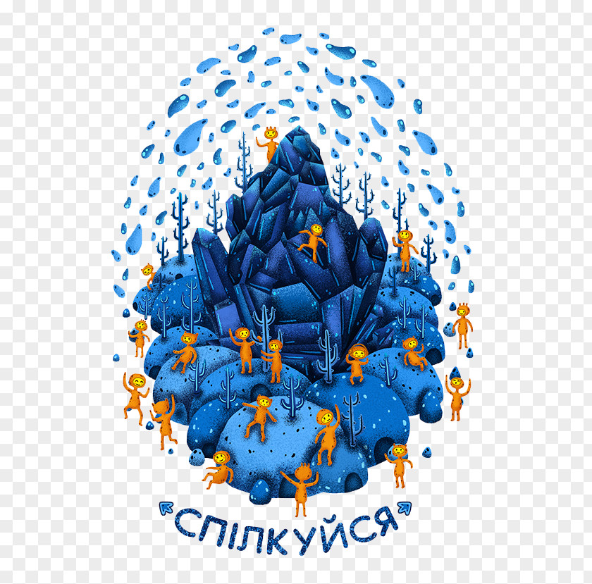 Painted Blue Water Drops Graphics Rockery Euclidean Vector PNG
