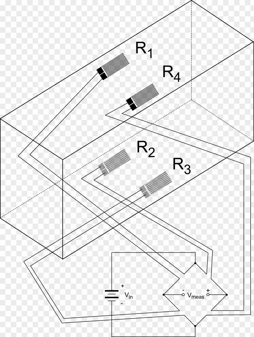 Cancelled Strain Gauge Load Cell Electronic Circuit Component PNG