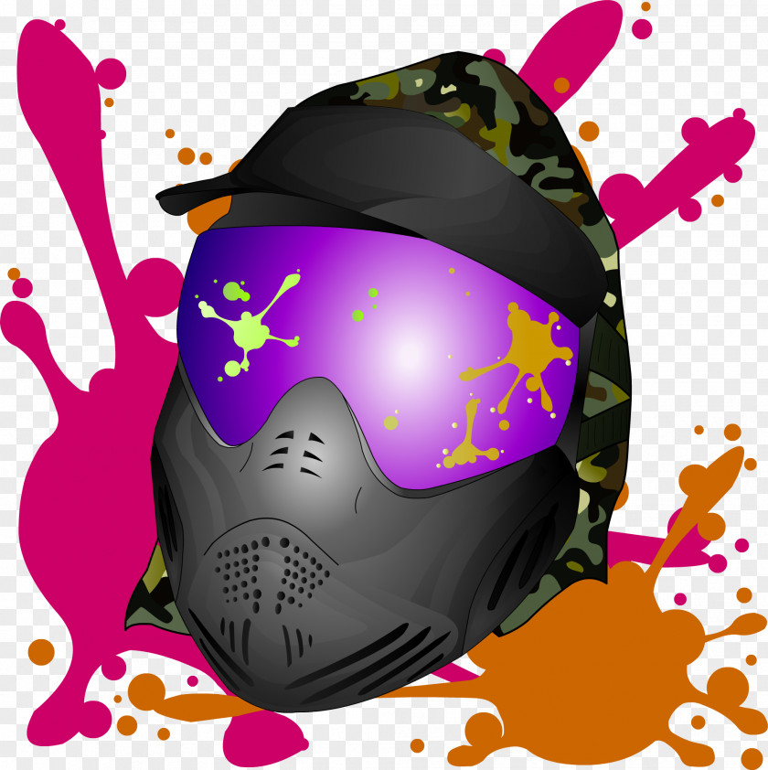 Paintball Guns Mask Clip Art PNG