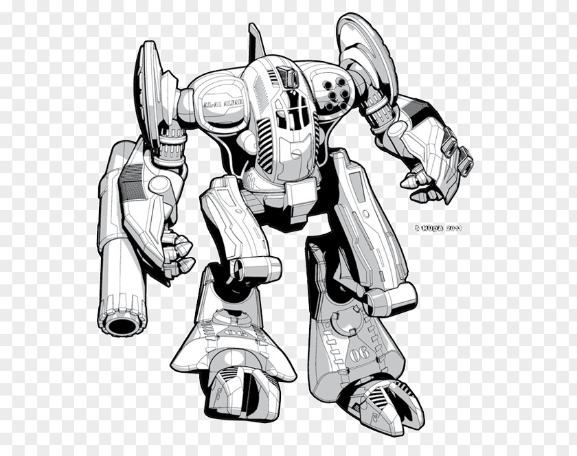 Robot MechWarrior Online Mecha Sketch PNG