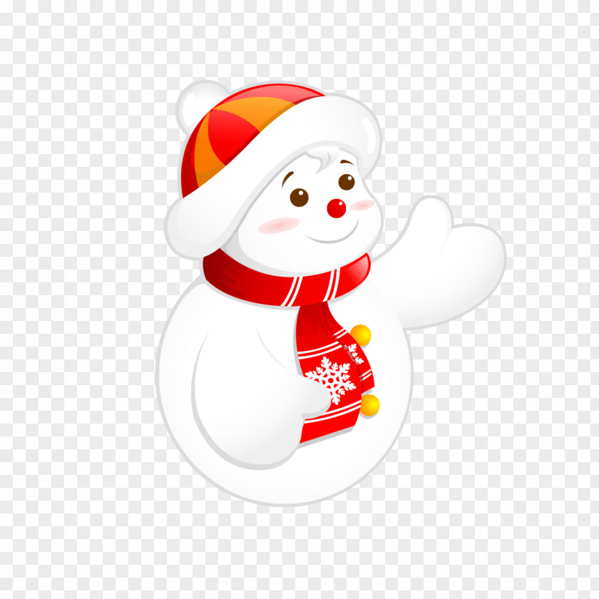 White Snowman Christmas Animation Drawing PNG