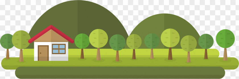 Flat Forest Tree PNG