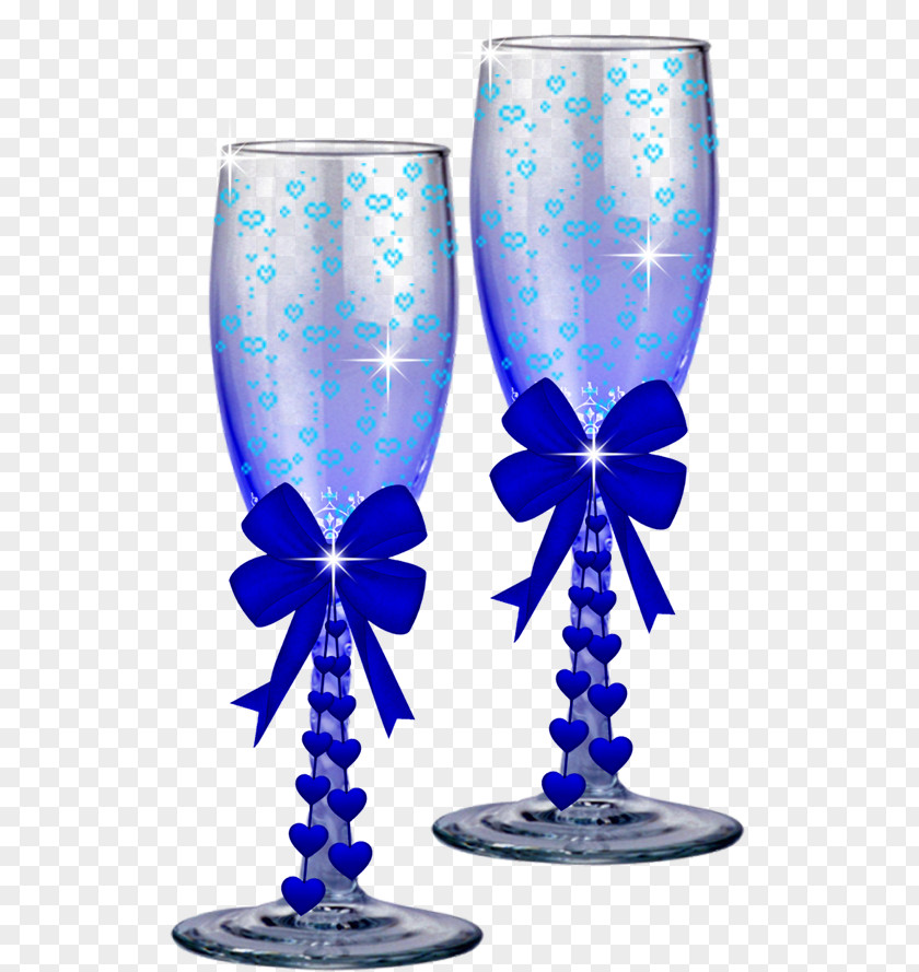 Glass Wine Champagne Martini Cobalt Blue PNG
