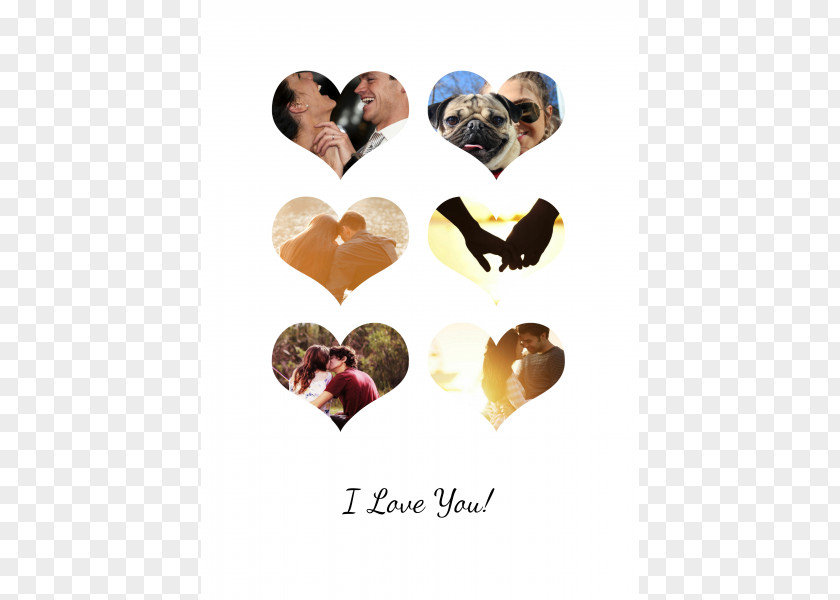 Heart Collage Canvas PNG