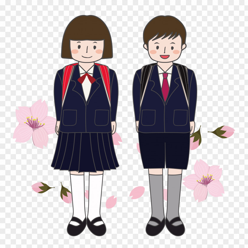 Fresh School Uniform Child Cartoon PNG
