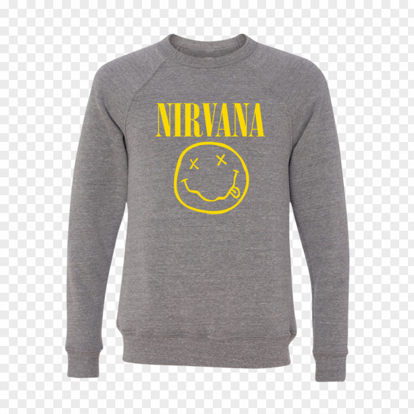 Nirvana Smiley T-shirt Hoodie Crew Neck Bluza PNG